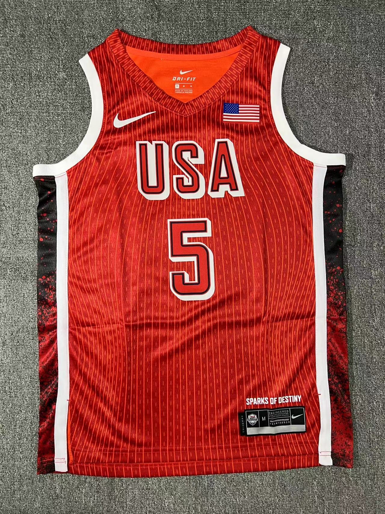 Unisex  USA Basketball Kelsey Plum Nike Red 2024 Swingman Player Jersey