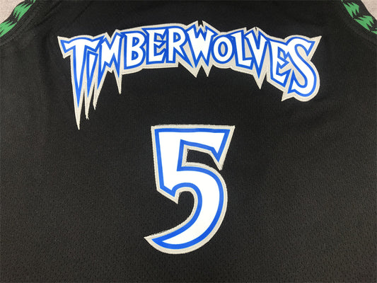 Timberwolves #5 Classic Black Jersey