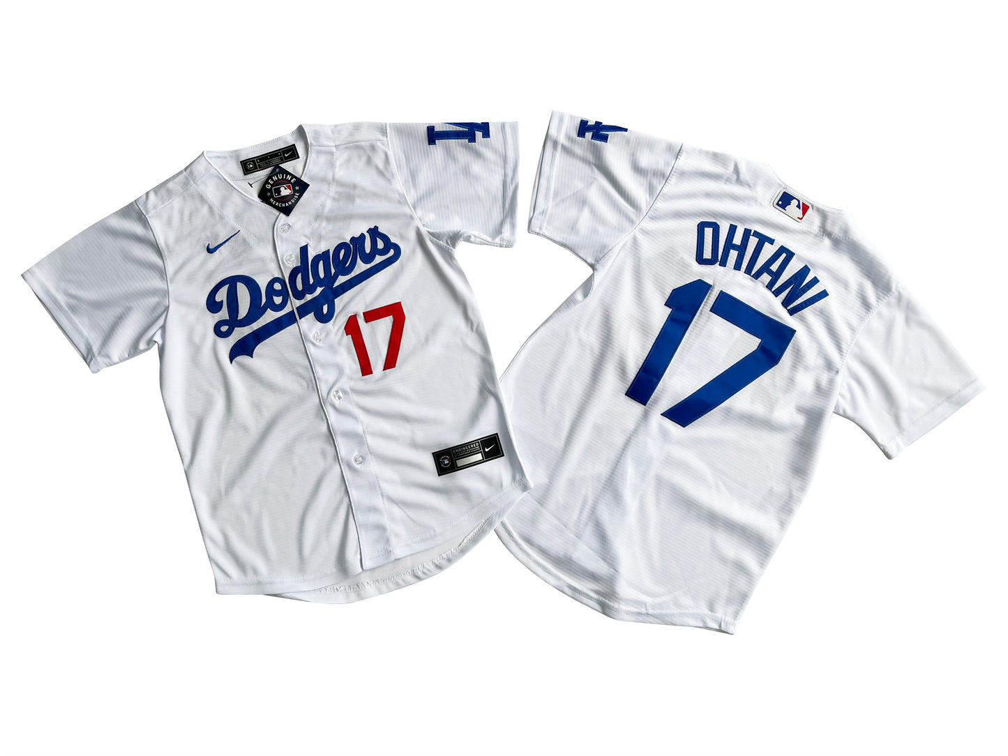 KID Youth Los Angeles Dodgers #17 Shohei Ohtani Royal White Base Jersey