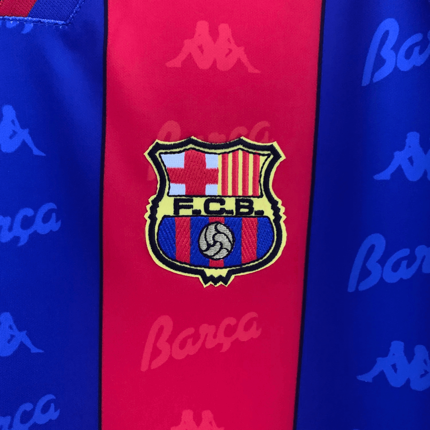 1996/1997 Retro Long Sleeves Barcelona Home Football Shirt 1:1 Thai Quality