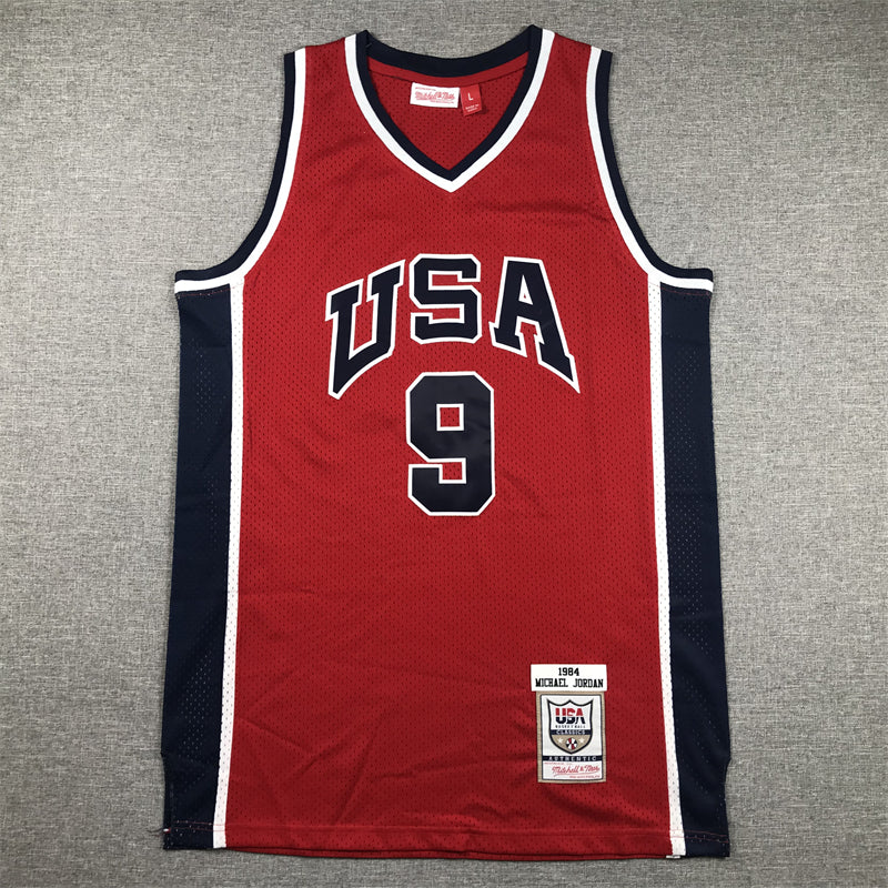 1984 Olympics #9 red jersey