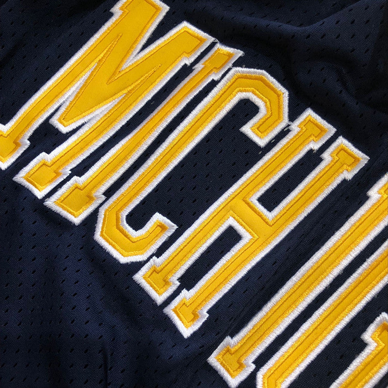 University of Michigan JUST DON dark blue dense embroidery pocket pants