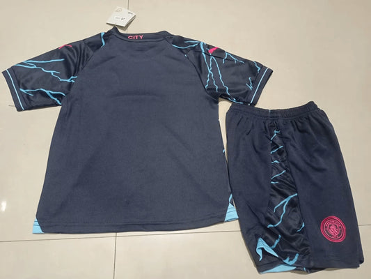 2023/2024 Kids Size Manchester City Third Away Football Shirt 1:1 Thai Quality