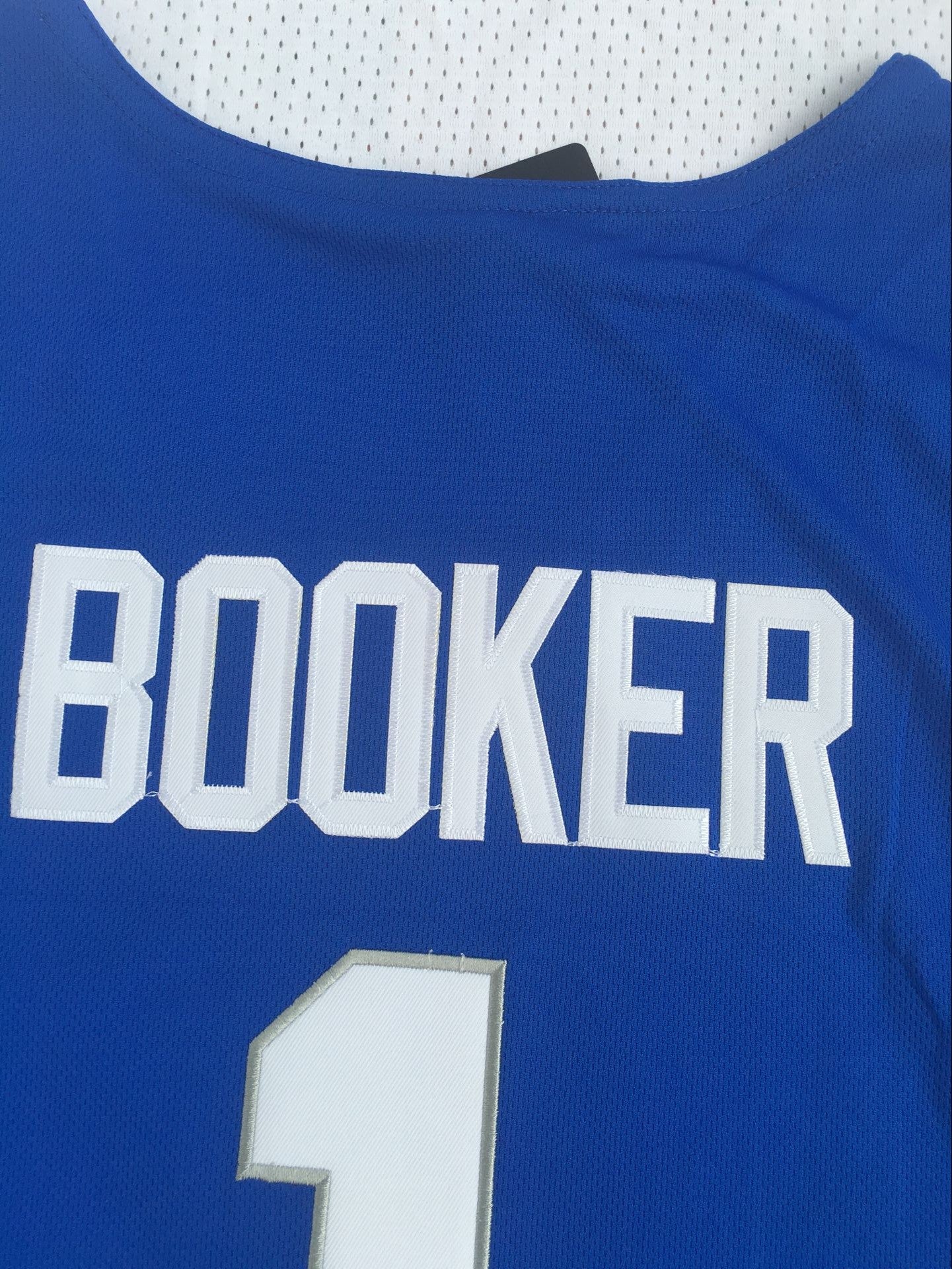 NCAA Kentucky No. 1 Booker Blue University Embroidered Jersey