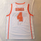 NCAA University of Texas No. 4 Bamba white embroidered jersey