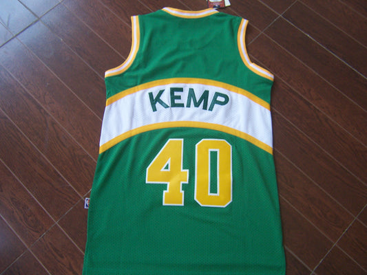 SuperSonics No. 40 Rain Man Shawn Kemp Green Jersey