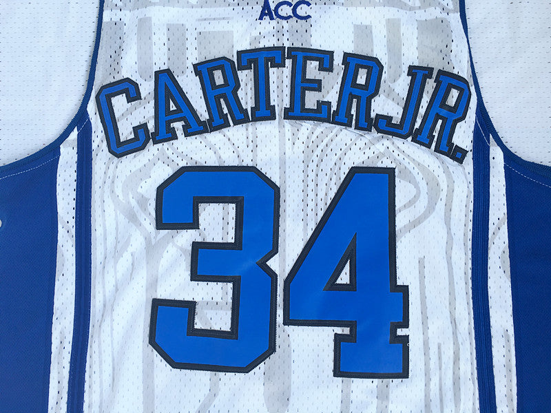 NCAA Duke University No. 34 Wendell Carter white embroidered jersey