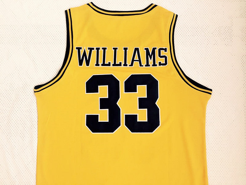 Williams high school No. 33 yellow embroidered jersey