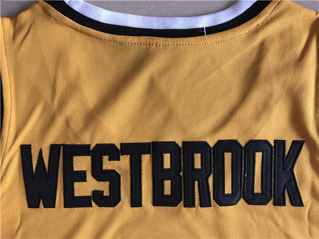 NCAA UCLA No. 0 Westbrook Yellow Jersey