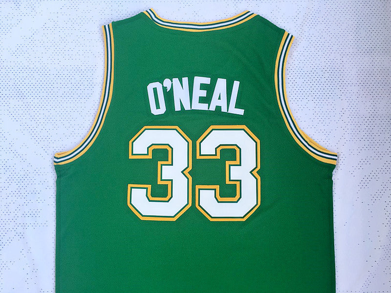 Cole High School Shaquille O'Neal No. 33 Green Jersey