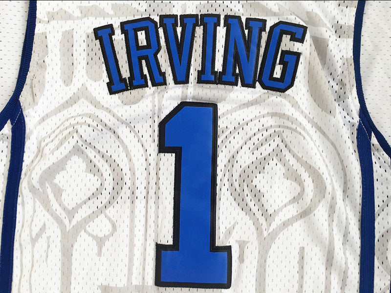 NCAA Duke University No. 1 Irving white embroidered jersey