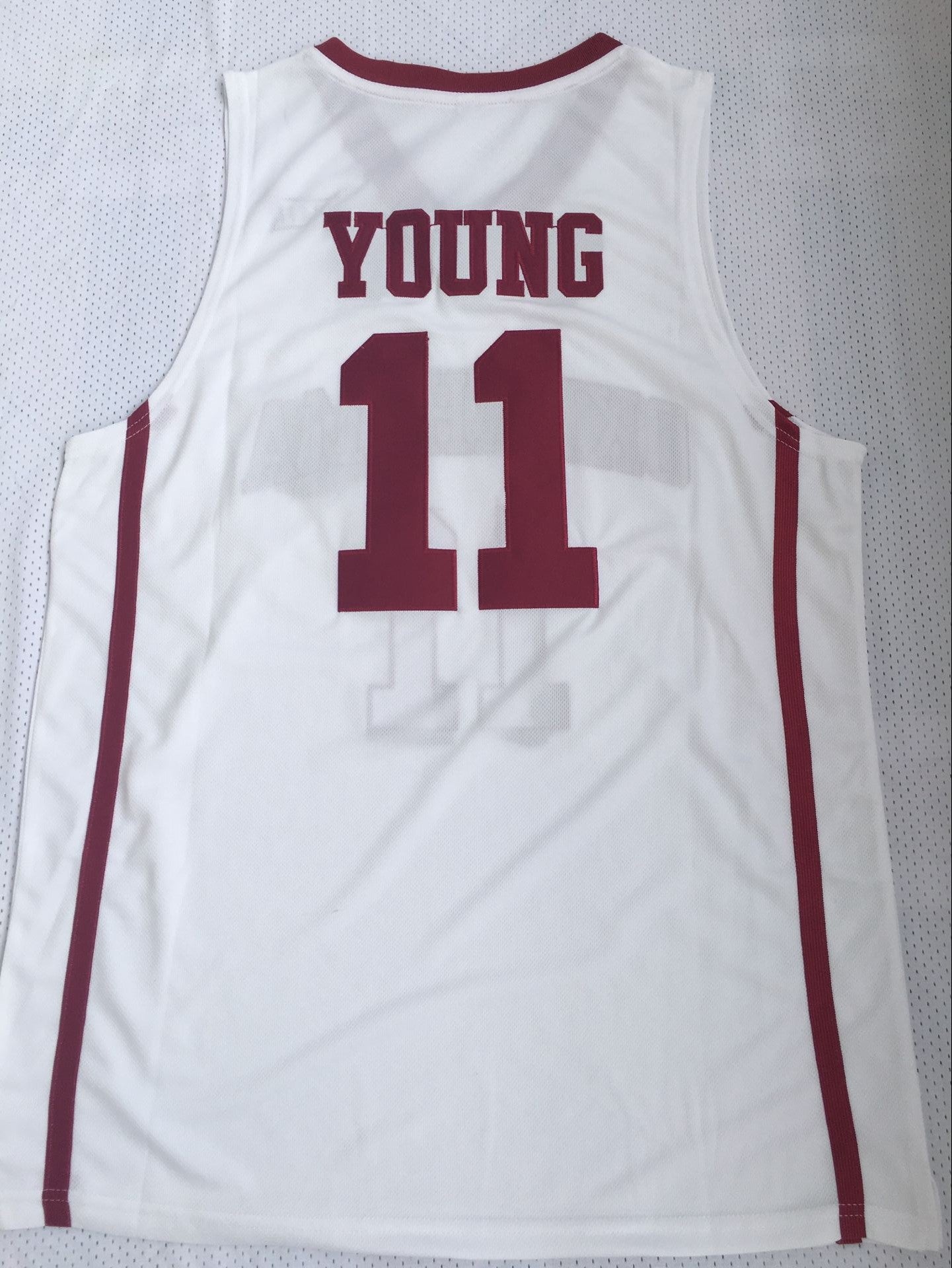 University of Oklahoma No. 11 Trae Young White Embroidered Jersey