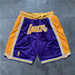 Los Angeles Lakers JUST DON shorts purple