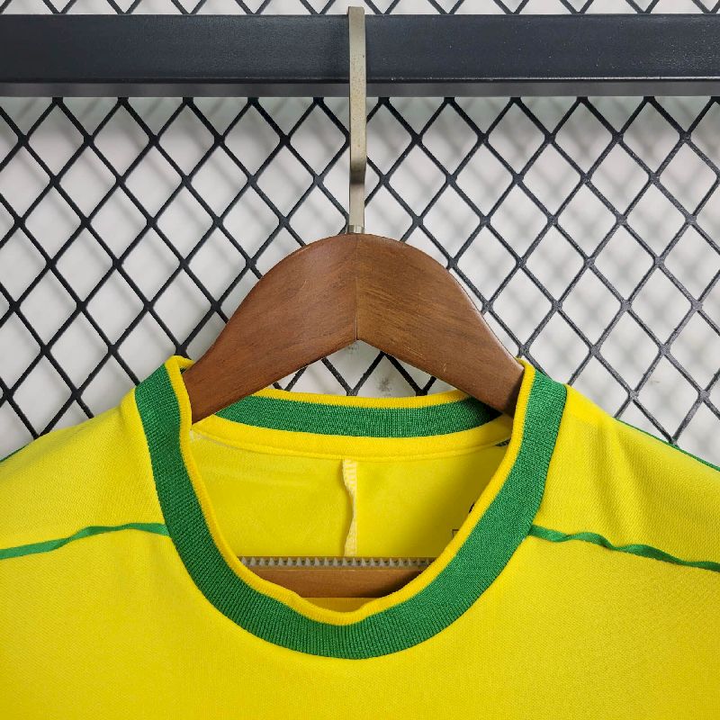 1998 Retro Kids Size Brazil Home Soccer Jersey