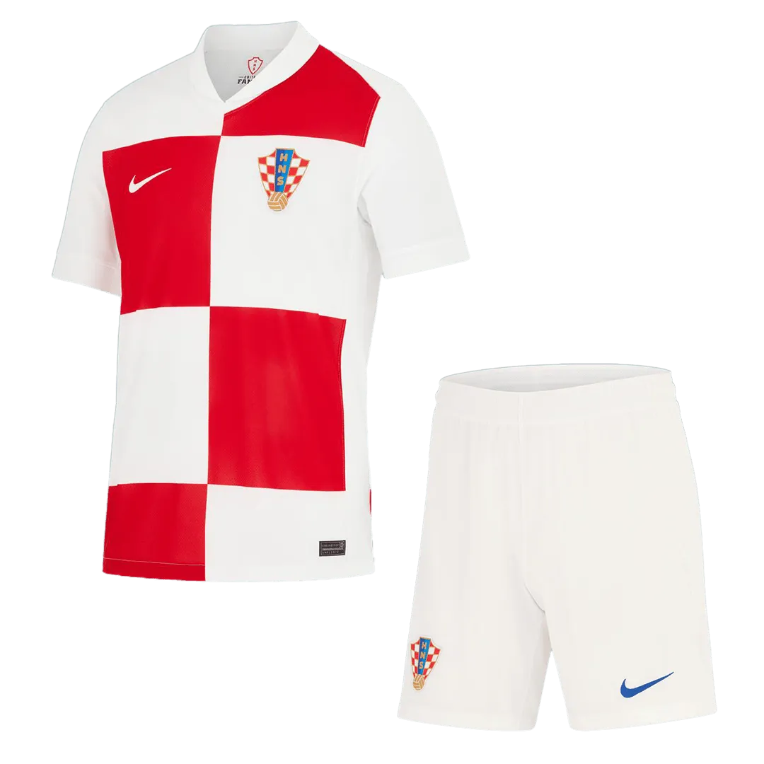 CROATIA EURO HOME SOCCER KIDS KIT 2024