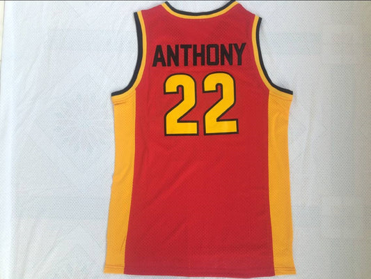 NCAA Oak Hill High School No. 22 Anthony red top mesh jersey