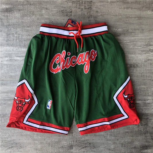 Chicago Bulls JUST DON joint pants championship logo-white shorts