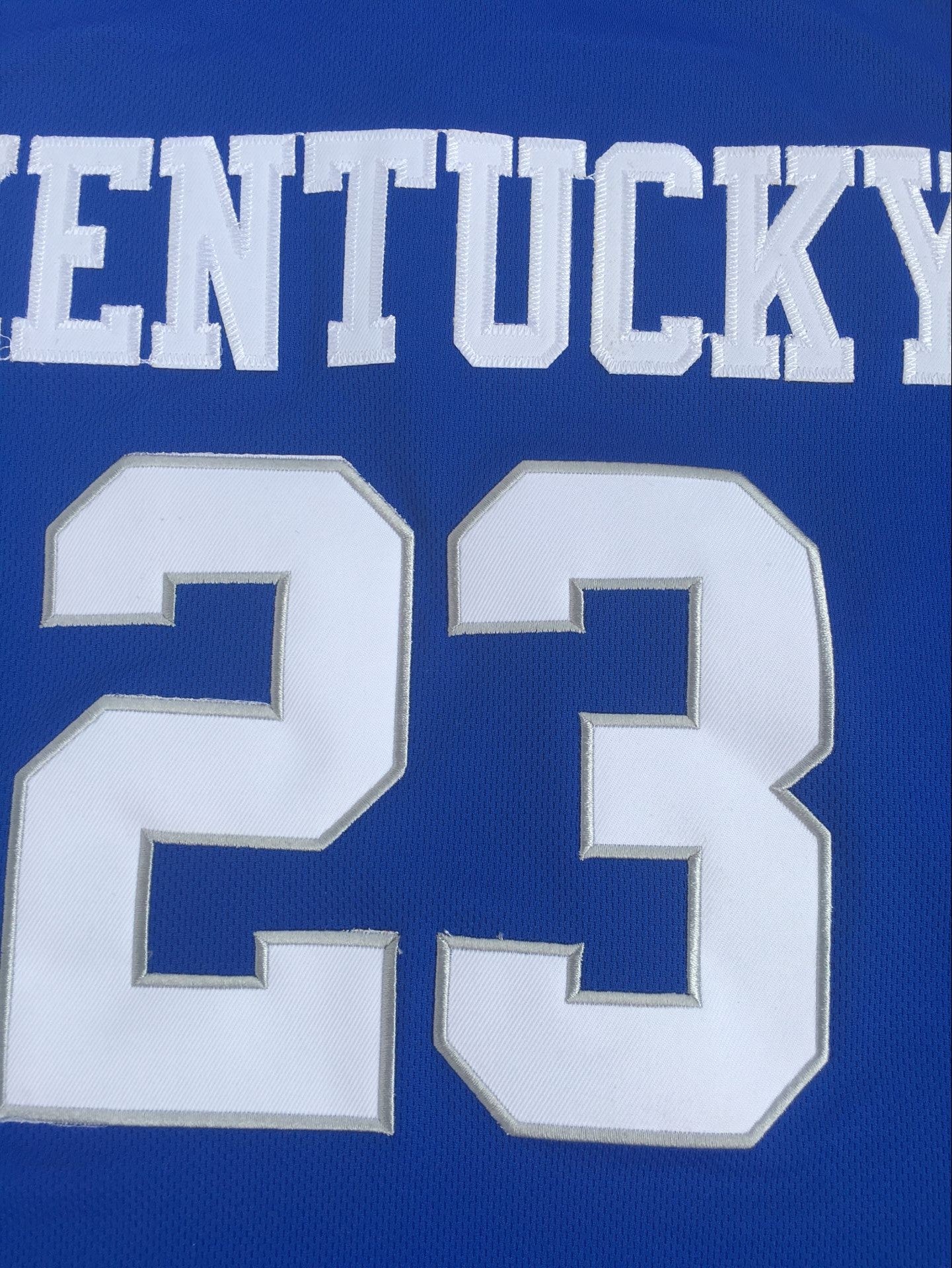 NCAA University of Kentucky No. 23 Davis Blue University Embroidered Jersey