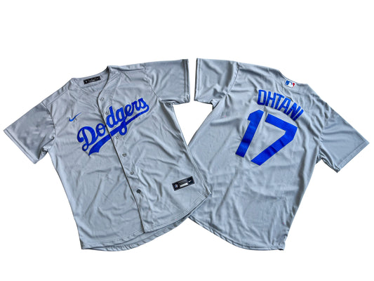 Los Angeles Dodgers 17# Shohei Ohtani Gray Player Jersey