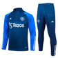 2023/2024 Manchester United Half-Pull Training Suit Royal Blue Football Shirt 1:1 Thai Quality