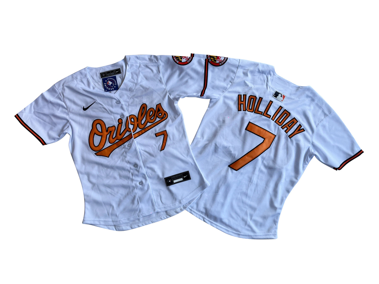 Women's Baltimore Orioles Jackson Holliday#7 White Home Limited Player Jersey