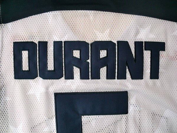 2012 American Dream Team No. 5 Durant White Embroidered Jersey