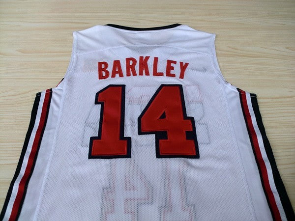 1:1Double-layer solid embroidery player version Mengyi Replica #14 Barkley white suit