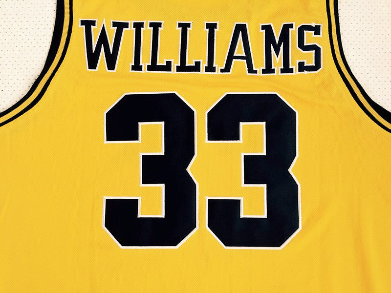 Williams high school No. 33 yellow embroidered jersey