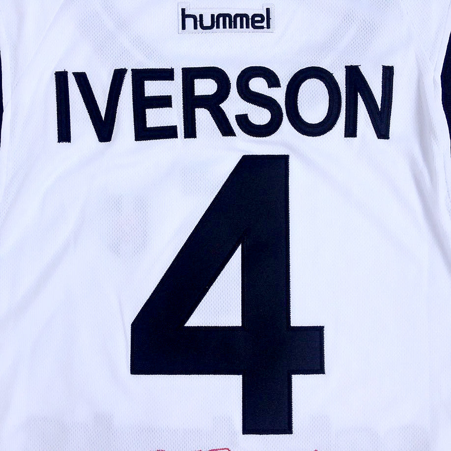 Iverson Turkish League No. 4 White Embroidered Jersey