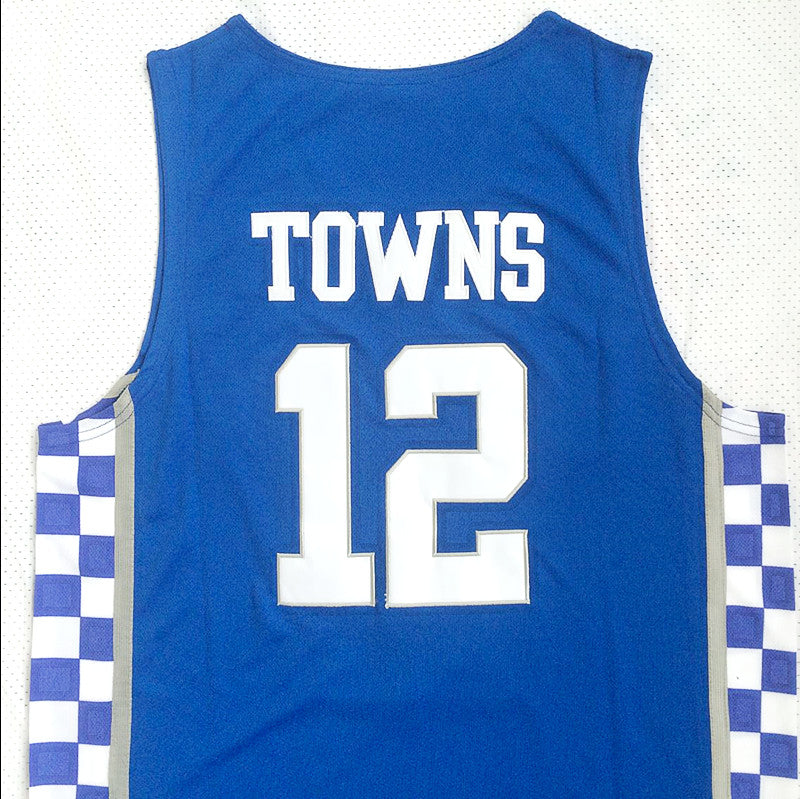 NCAA Kentucky No. 12 Towns blue jersey