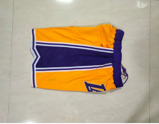 Los Angeles Lakers Yellow Justton Retro Pocket Shorts