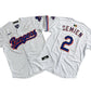 Men's Texas Rangers 2# Marcus Semien White 2024 Gold Collection Limited Player Jersey