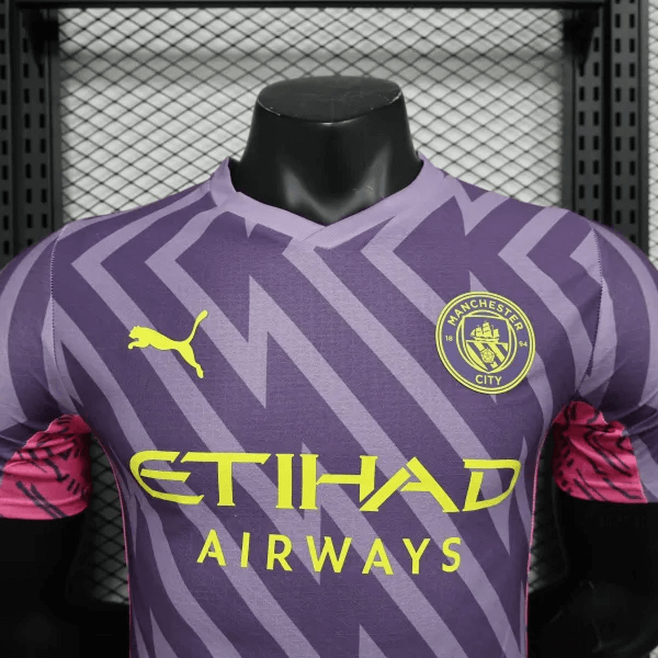 2023/2024 Player Version Manchester City Purple Goalkeeper Football Shirt 1:1 Thai Quality