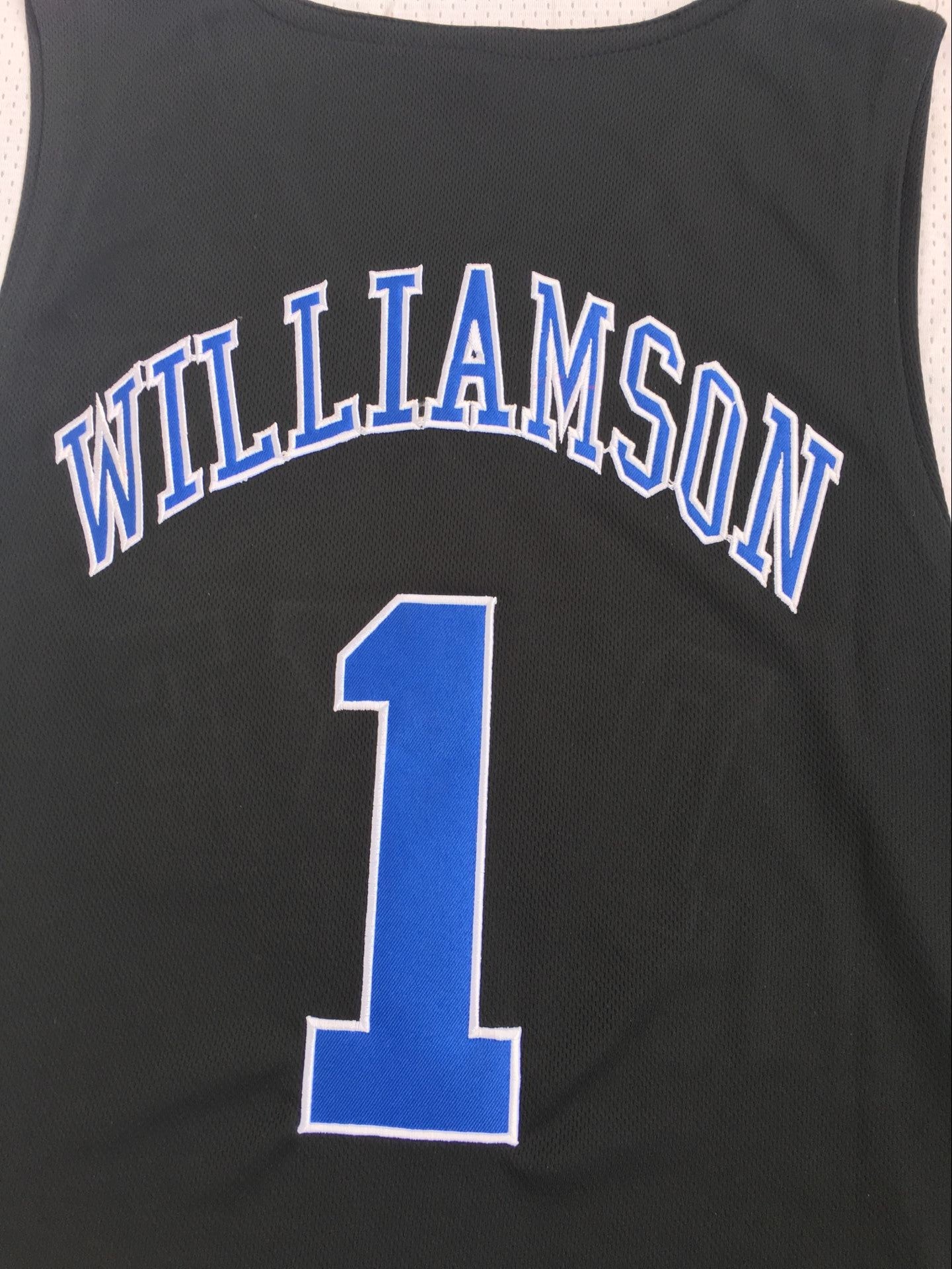 NCAA Duke University No. 1 Zion Williamson Black Embroidered Jersey