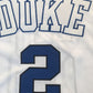 NCAA Duke University No. 2 Cam Reddish White Embroidered Jersey