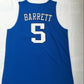 NCAA Duke University No. 5 R.J. Barrett Blue Embroidered Jersey