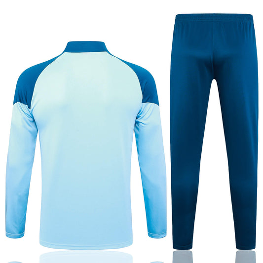 2023/2024 Manchester City long sleeves Training Suit Light Blue Football Shirt 1:1 Thai Quality