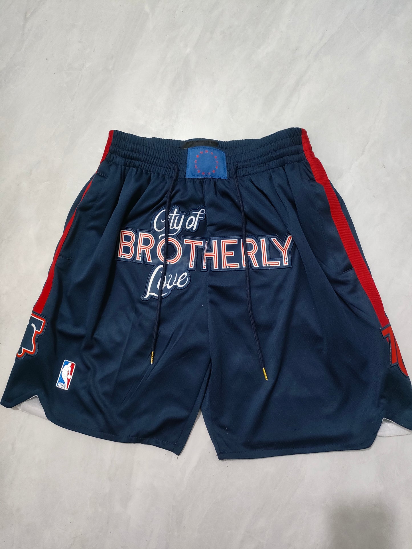 76ers dark blue 24-style pocket shorts