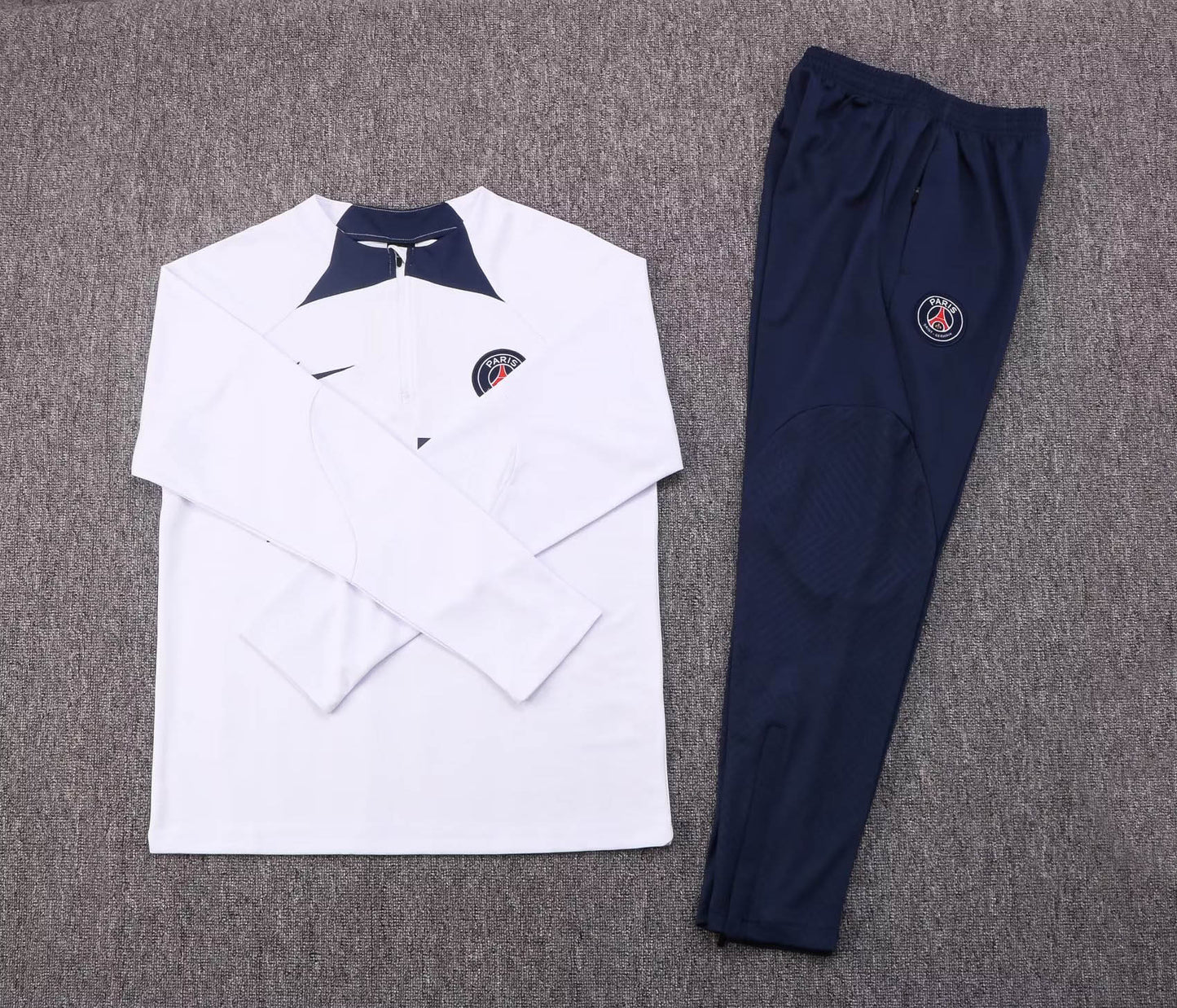 2022/2023 Psg Paris Saint-Germain Half-Pull Training Suit White