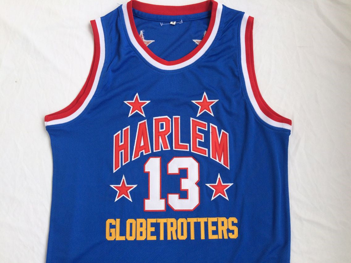 Harlem Basketball Team Wilt Chamberlain No. 13 Blue Jersey