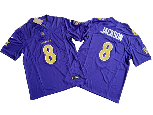 Baltimore Ravens 8# Lamar Jackson  Vapor F.U.S.E. Limited Jersey