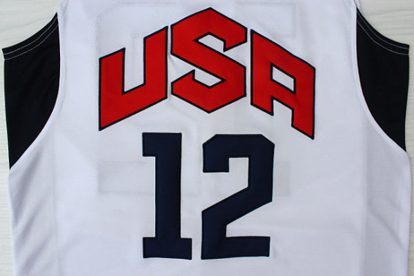 2012 American Dream Team No. 12 Harden White Embroidered Jersey