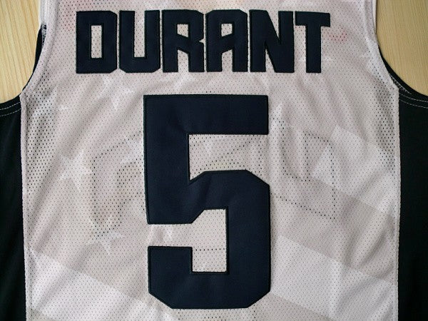 2012 American Dream Team No. 5 Durant White Embroidered Jersey