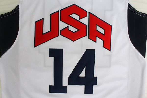 2012 American Dream Team No. 14 Davis White Embroidered Jersey