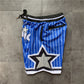 Orlando Magic JUST DON shorts vertical stripes blue