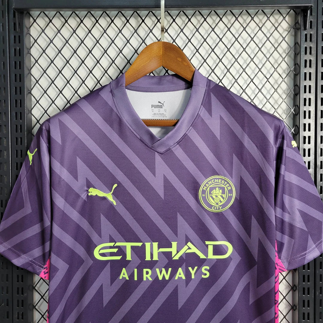 2023/2024 Manchester City Goalkeeper Purple Football Shirt 1:1 Thai Quality