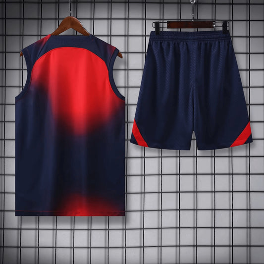 2023/2024 Psg Paris Saint-Germain pre-match training Black Jersey+Shorts