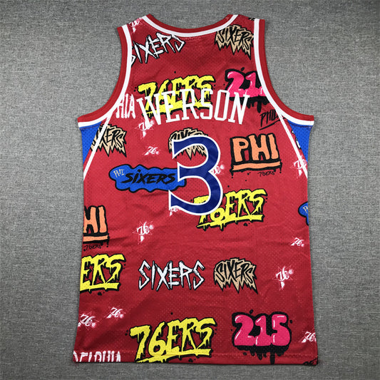 76ers #3 graffiti jersey