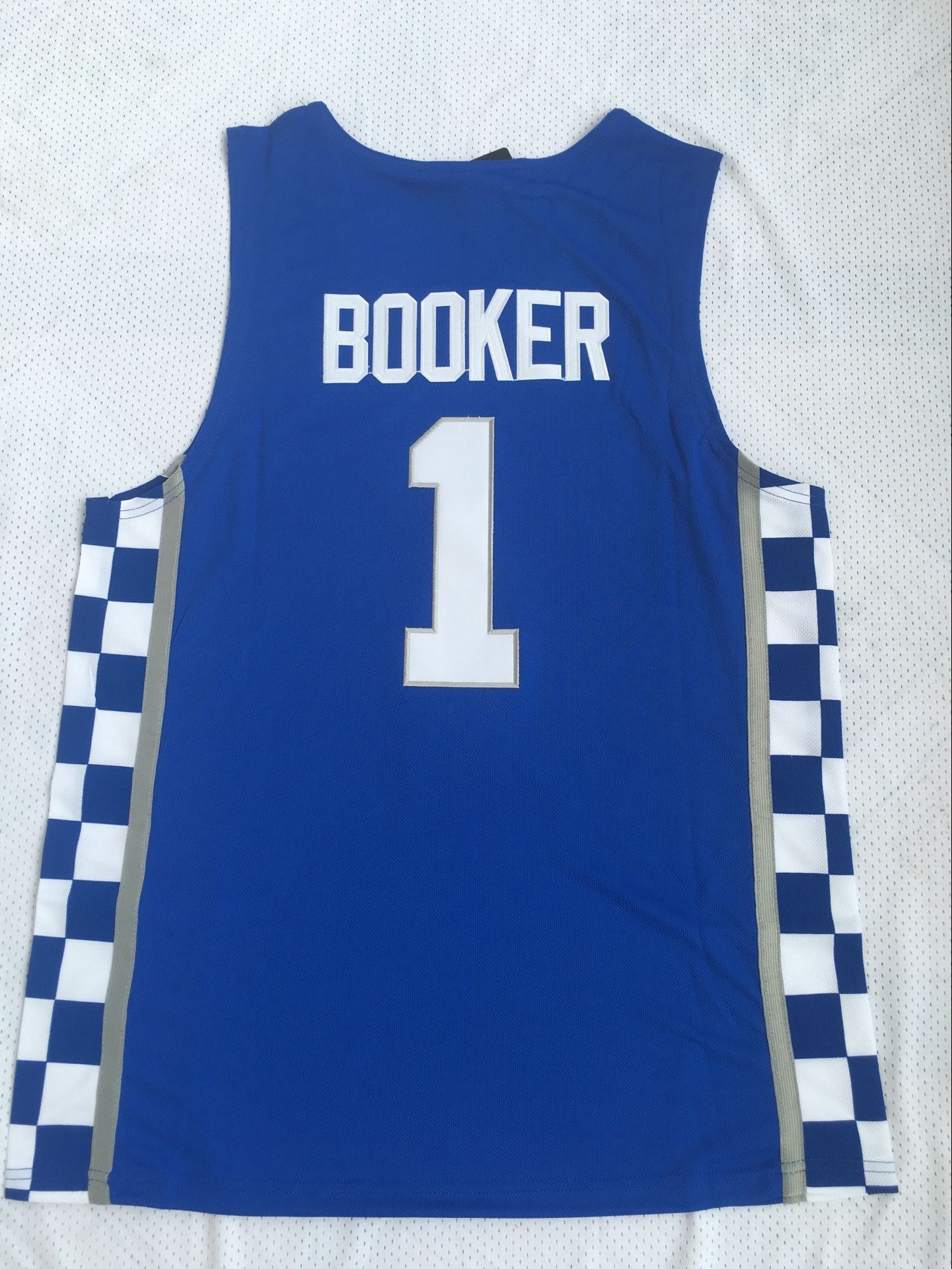 NCAA Kentucky No. 1 Booker Blue University Embroidered Jersey