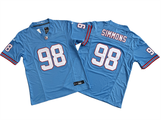 Tennessee Titans 98# Jeffery Simmons  Vapor F.U.S.E. Limited Jersey